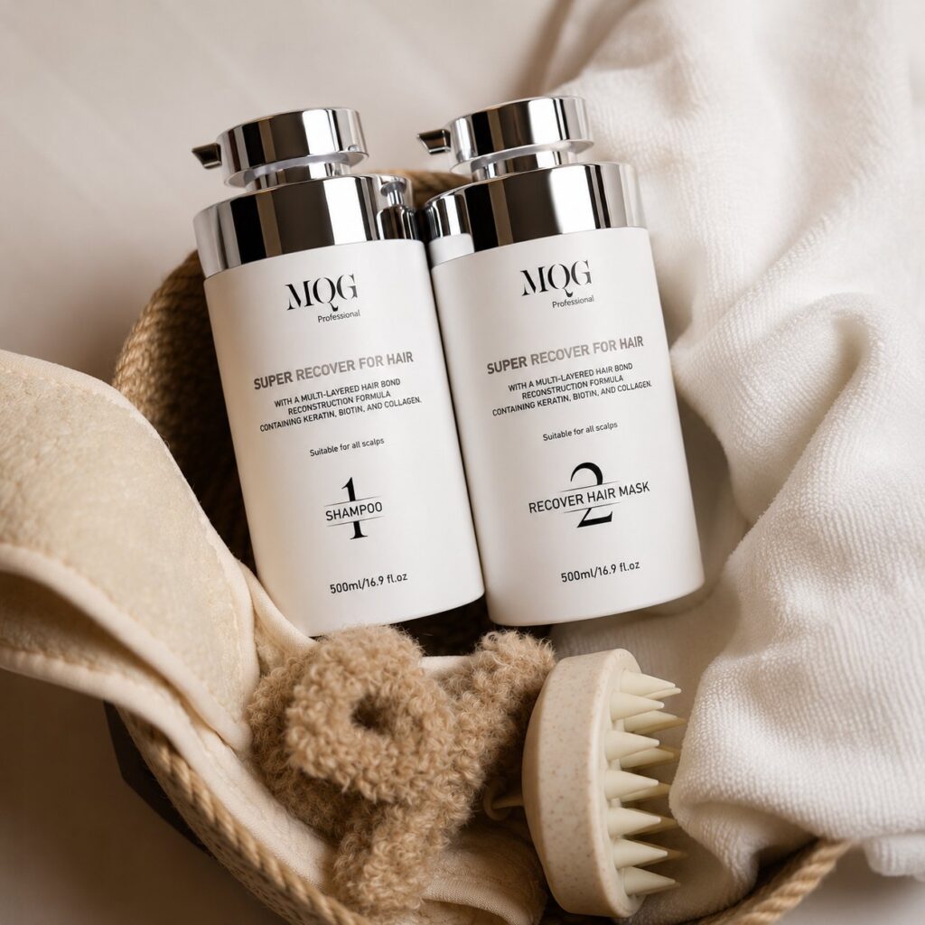 Combo dầu gội và hấp ủ MQG với Keratin, Biotin, Collagen