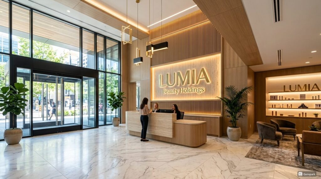 Sảnh lễ tân Lumia Beauty Holdings - công ty mẹ của thương hiệu MQG