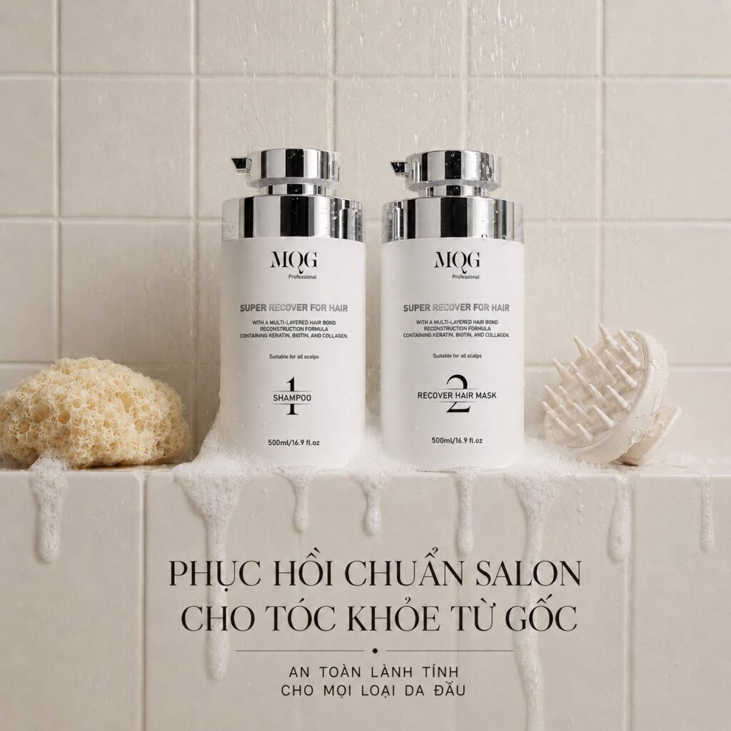 Bộ đôi dầu gội và hấp ủ MQG cho quy trình chăm sóc tóc chuẩn salon tại nhà