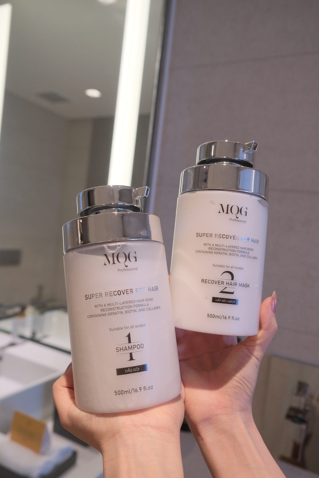 Combo dầu gội MQG và kem hấp 500ml chính hãng