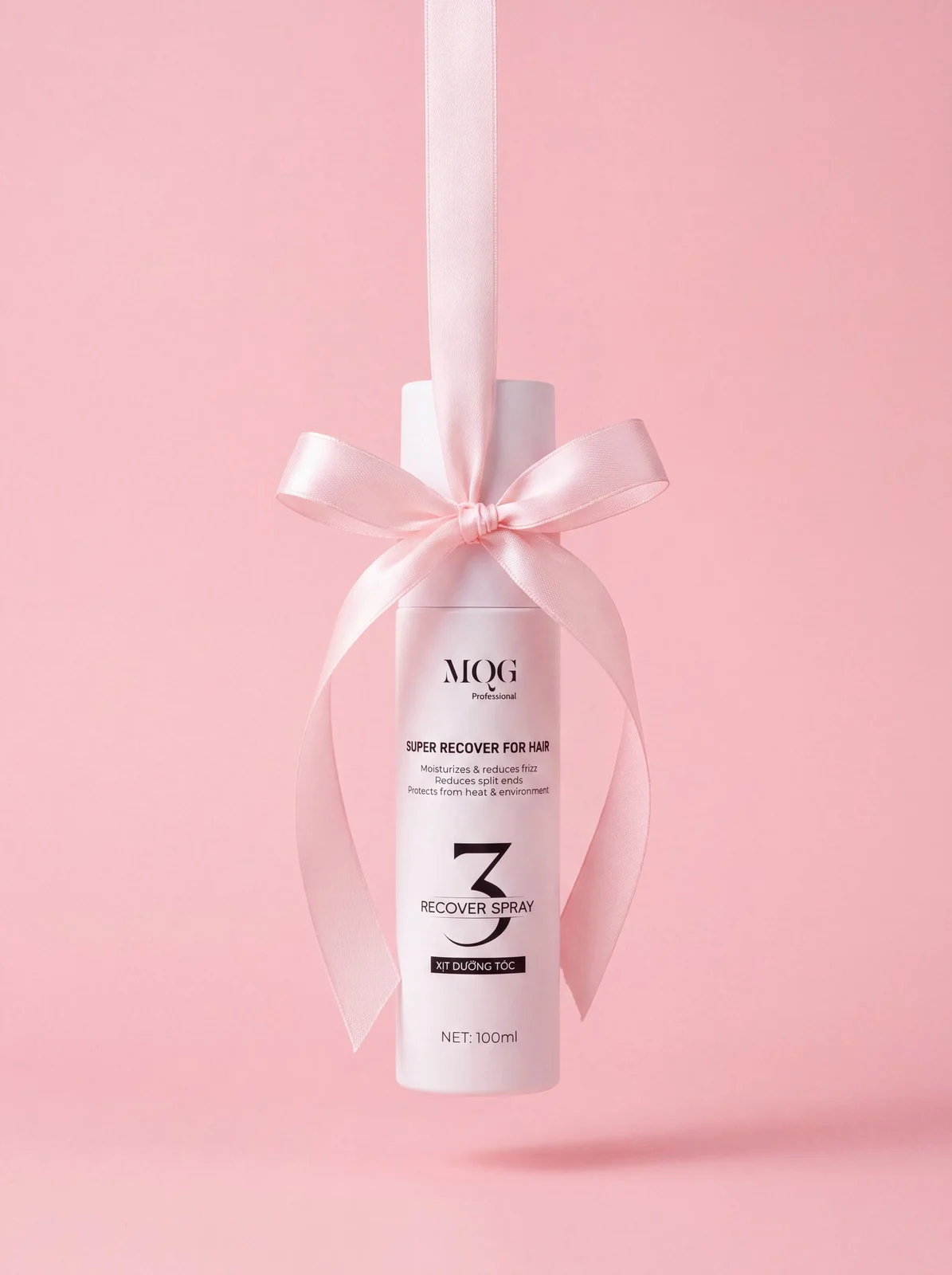 Xịt dưỡng MQG Recover Spray 100 ml treo nơ satin hồng
