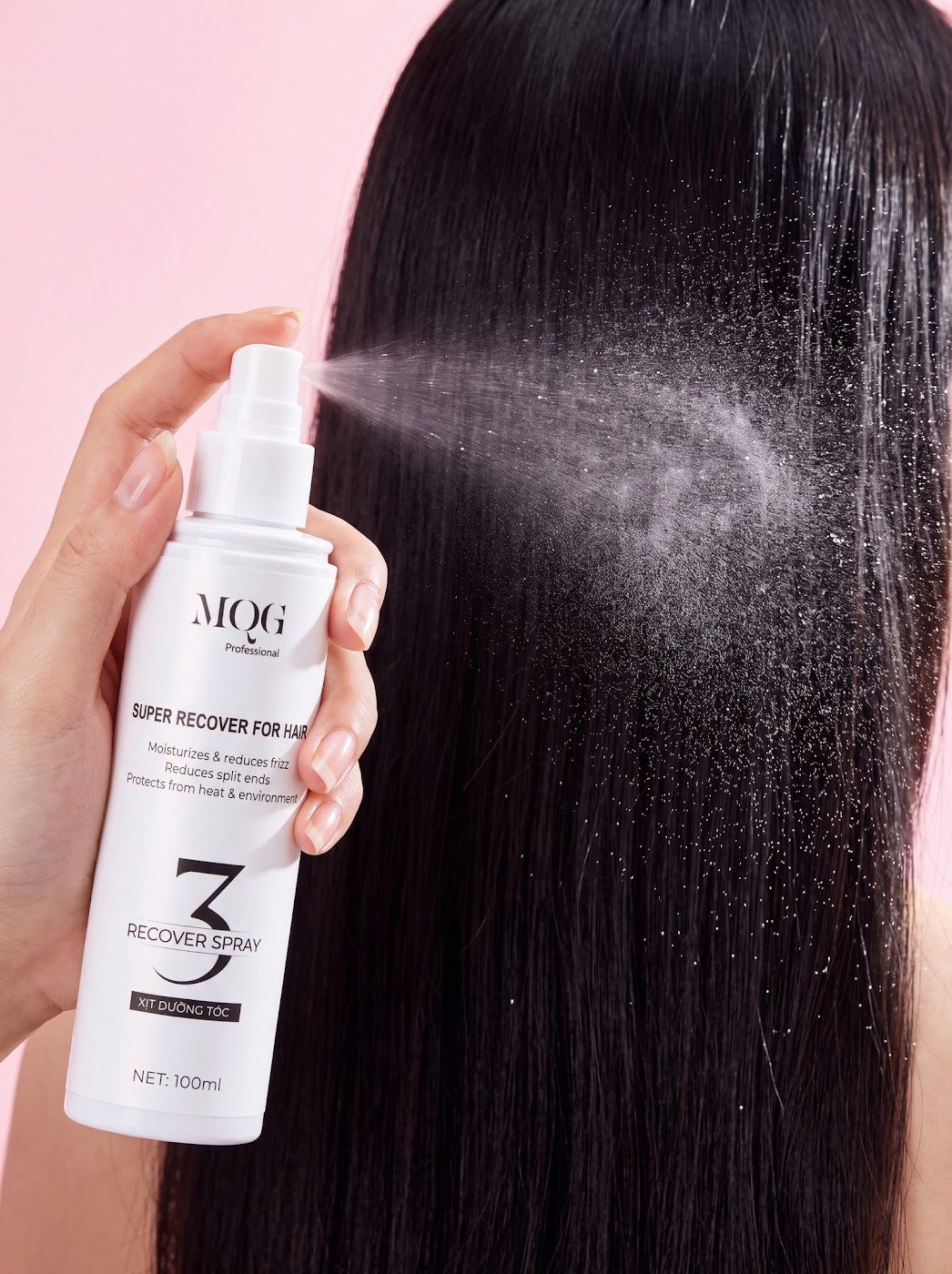 Xịt dưỡng tóc MQG Recover Spray 100ml xịt lên tóc trước khi sấy