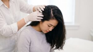 Da đầu nổi mẩn đỏ là bị gì?